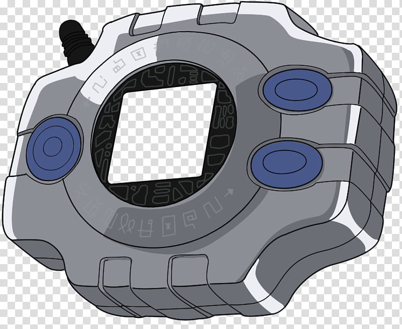 Digimon Adventure Digivices HQ Base, gray and black digivice illustration transparent background PNG clipart