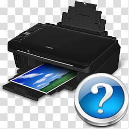 Devices and Printers Icon Collection , Printer Scanner Epson Stylus TX, Help, black multifunction printer transparent background PNG clipart