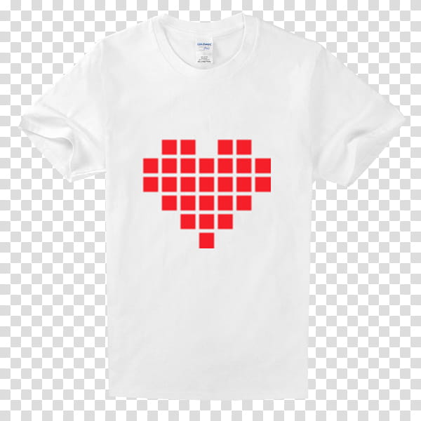 Pixel Art Red, White, T Shirt, Sleeve, Outerwear, Top, Active Shirt ...