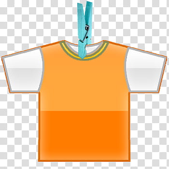 washing line swing dock, orange and white shirt transparent background PNG clipart