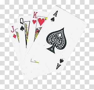 , Jack of diamonds, Queen of spade, King of hearts, and space of ace playing cards transparent background PNG clipart