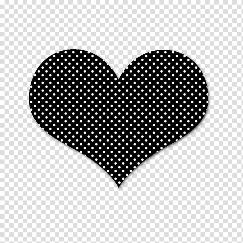 Corazones, heart black and white polka-dot illustration transparent background PNG clipart