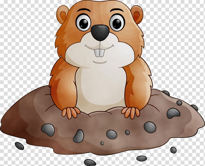 Hamster, Groundhog Day, Happy Groundhog Day, Spring
, Watercolor, Paint, Wet Ink, Cartoon transparent background PNG clipart