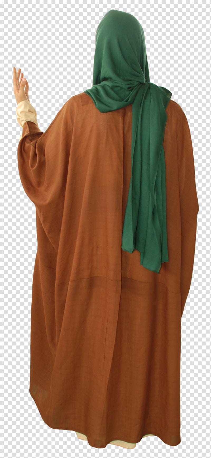 Arab old style clothes, person in brown long-sleeved dress transparent background PNG clipart