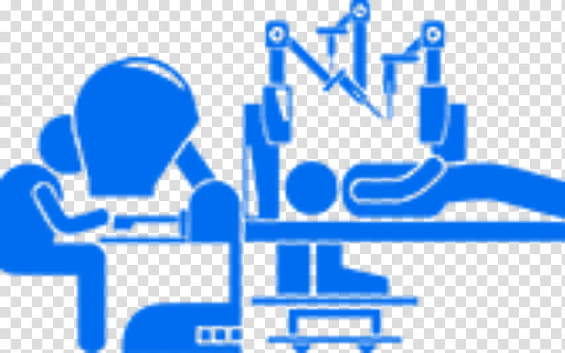 Medical Logo, Robotassisted Surgery, Medical Robot, Gastrectomy, SURGEON, Laparoscopy, Robotics, Blue transparent background PNG clipart