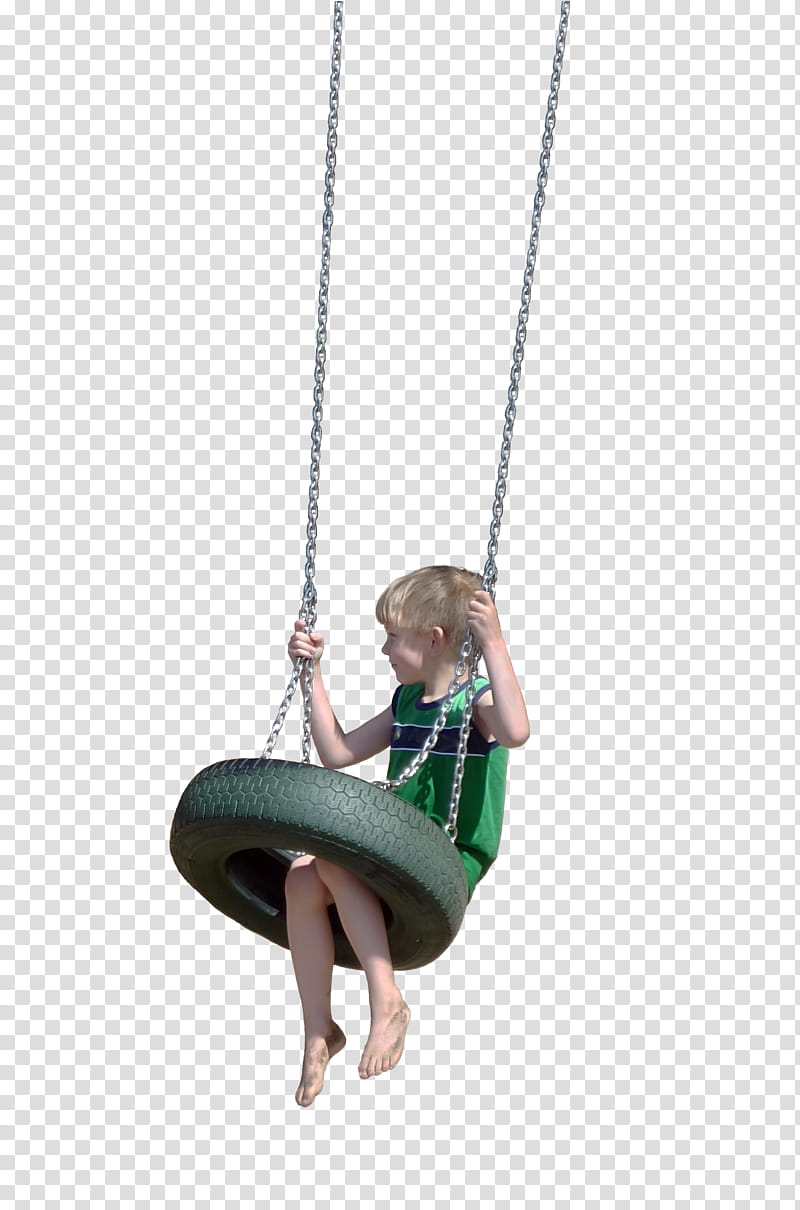 Swinging Boy, boy on tire swing transparent background PNG clipart