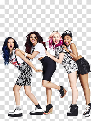 02, 4-member girl band illustration transparent background PNG clipart thumbnail