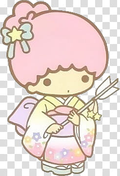 Iconos Little Twin Stars, girl holding arrow art transparent background PNG clipart