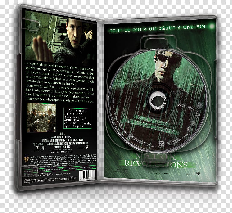 DvD Case Icon Special , The Matrix Revolutions DvD Case Open transparent background PNG clipart