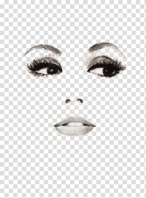 Vol , woman eyes, nose, and lips artwork transparent background PNG clipart