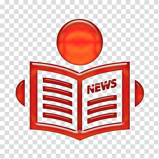 Newspaper Red, News Media, Breaking News, Headline, Magazine, Logo, Emblem, Symbol transparent background PNG clipart
