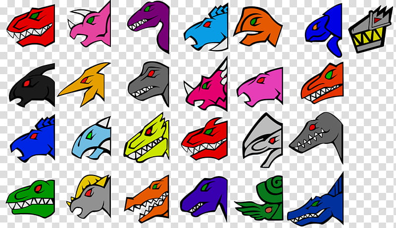 Kyoryuger logos Symbols, dragon head illustration transparent background PNG clipart