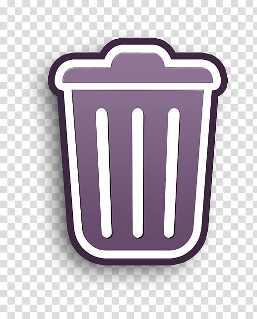 bin icon trash bin icon, Violet, Purple, Line, Logo, Side Dish transparent background PNG clipart