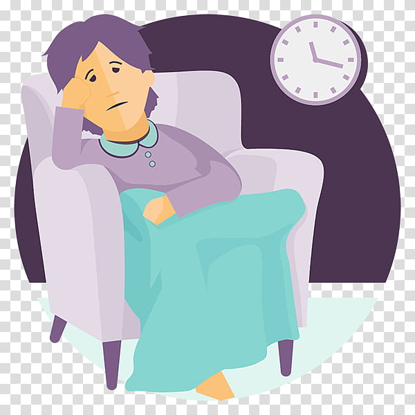 Sleep, Cartoon, Bedtime, Chair, Insomnia, Gujarati Language, Night, Purple transparent background PNG clipart