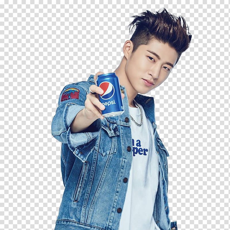 iKON Pepsi P, man holding Pepsi soda can transparent background PNG clipart