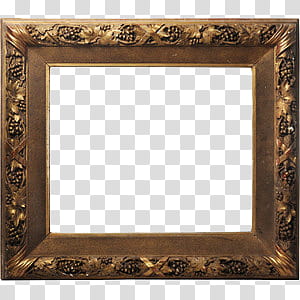 Frames, brown wooden frame transparent background PNG clipart