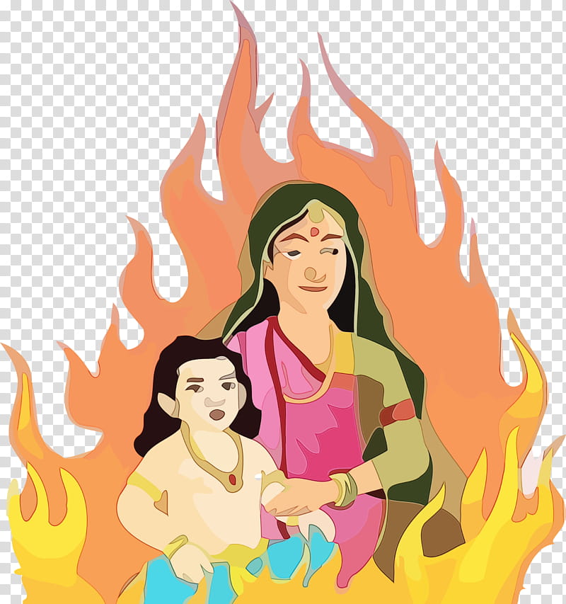 Drawing of holika dahan​ - Brainly.in