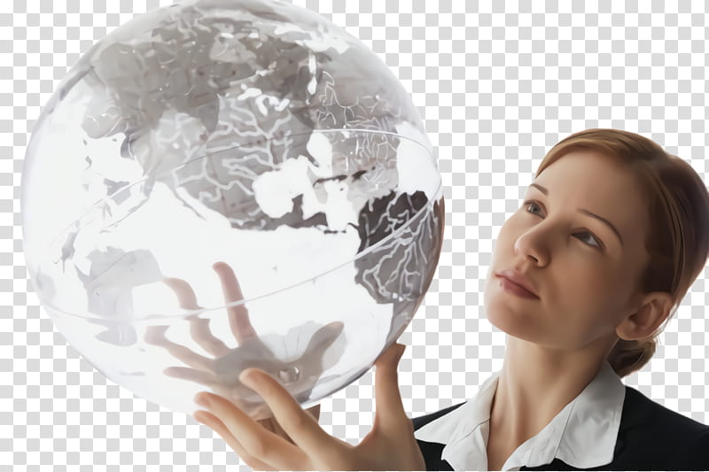 world hand globe earth gesture, Sphere, Material transparent background PNG clipart
