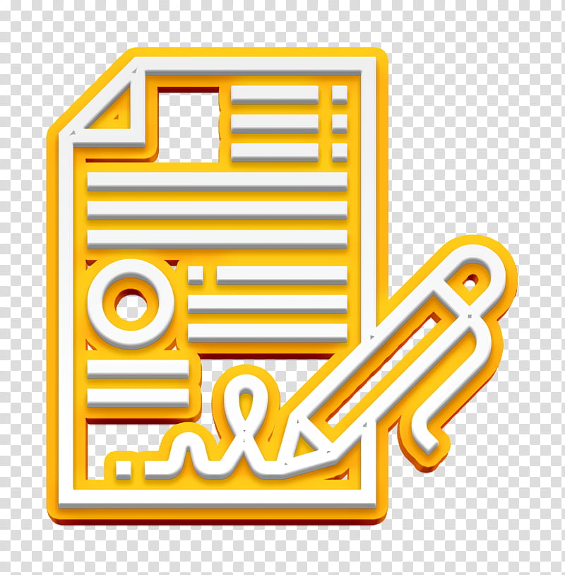 Business icon Report icon, Yellow, Line, Symbol transparent background PNG clipart