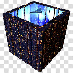 Cubepolis Recycle Bin Icon WIN, PtMidJetW_x, black matrix box illustration transparent background PNG clipart