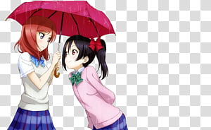 Love Live SIP Render Maki x Nico secret shortcut transparent background PNG clipart thumbnail