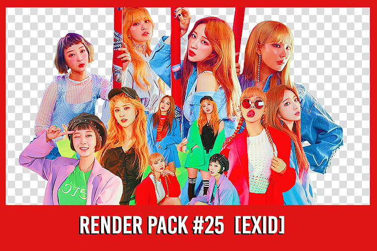 EXID [Render #], Exid female group render pack  transparent background PNG clipart