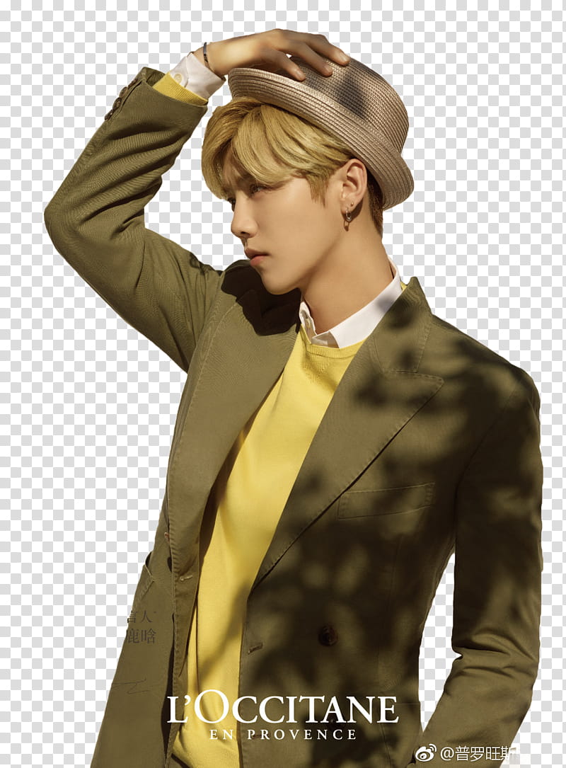 Lu Han L OCCITANE, man wearing black peaked lapel suit jacket transparent background PNG clipart