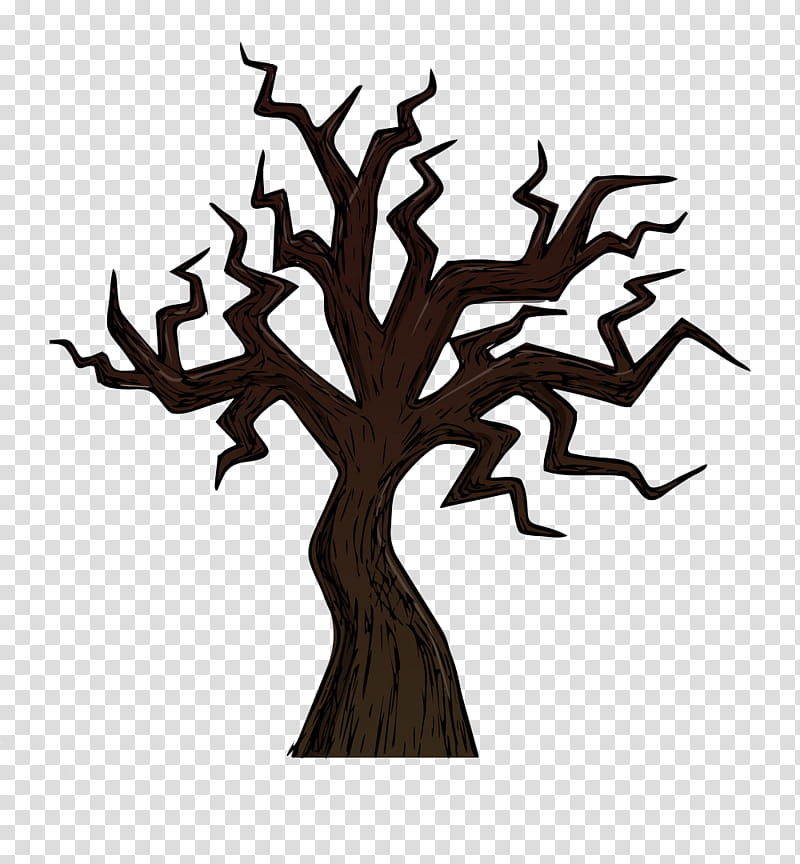 HALLOWEEN HANNAK, brown tree illustration transparent background PNG clipart