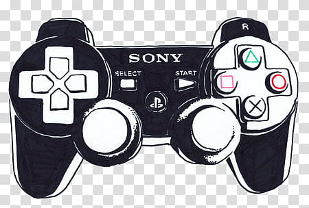 Overlays, black Sony controller transparent background PNG clipart