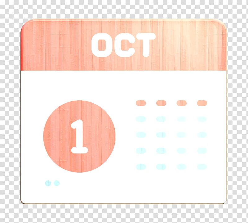 October icon Social Media icon Calendar icon, Text, Orange, Line, Material Property, Circle, Square transparent background PNG clipart