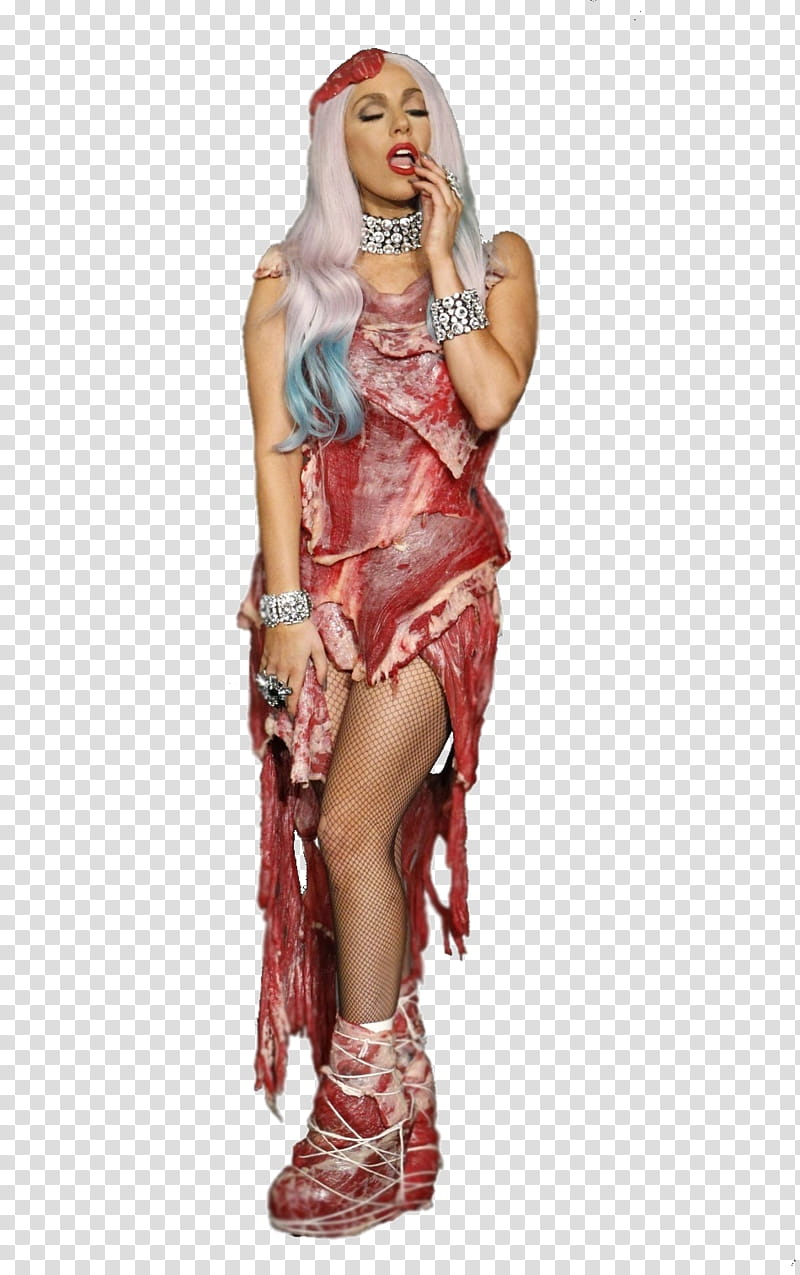 Lady Gaga Meat Dress transparent background PNG clipart