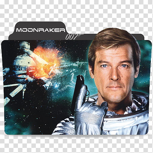 James Bond movies Roger Moore Folder Icon,  Moonraker transparent background PNG clipart