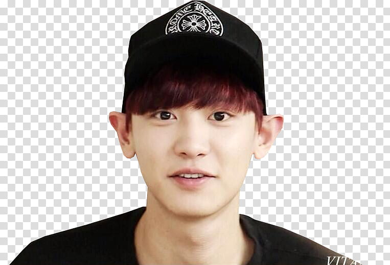 Park Chanyeol Roommate, smiling man wearing black cap transparent background PNG clipart