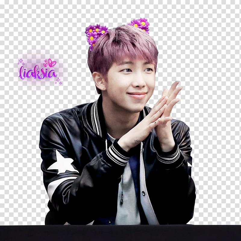 BTS Namjoon , man sitting with elbow on top of table transparent background PNG clipart