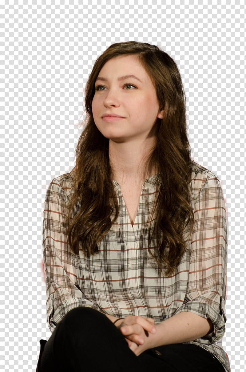 Katelyn Nacon, woman wearing plaid dress shirt transparent background PNG clipart