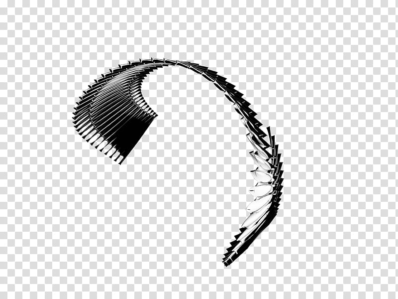 Abstract Spine D Render Free for commercial use, black hair band transparent background PNG clipart