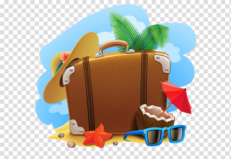 Travel Art, Suitcase, Baggage, Backpacking, Vacation, Tourism, Travel Agent, Cartoon transparent background PNG clipart