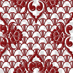 Lace Patterns and Files, red floral artwork transparent background PNG clipart