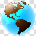 SummerGlass Globe Amerika Icon, AsMochaBlcyanWispyx, blue and black planet earth illustration transparent background PNG clipart