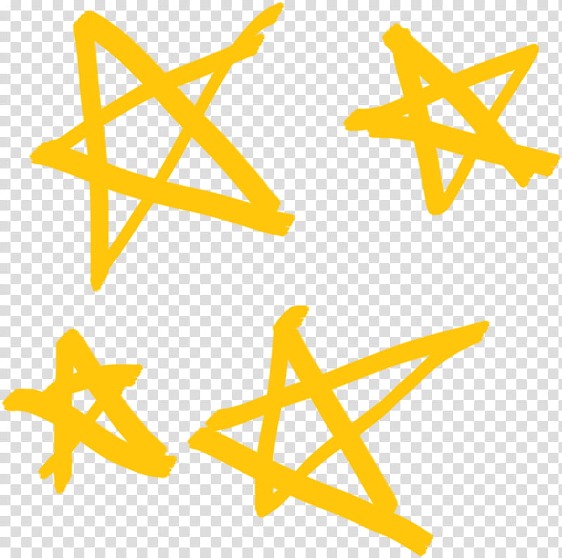 Cartoon Stars, Drawing, Painting, Sticker, Yellow, Line transparent background PNG clipart