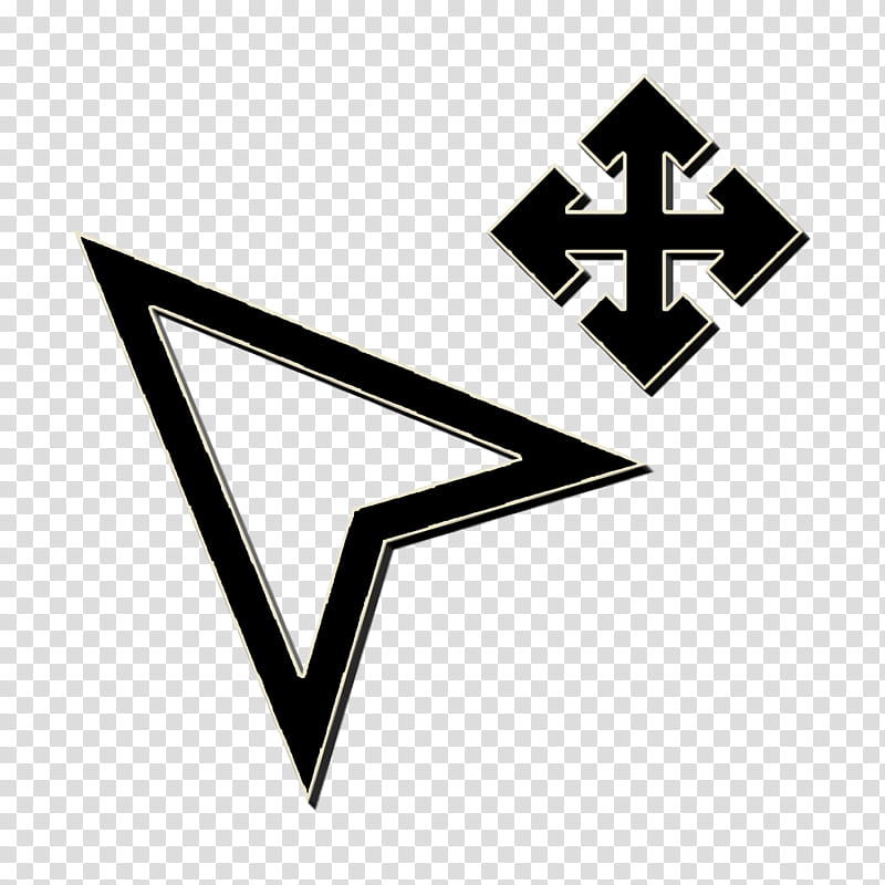 Move icon Cursor icon Selection and Cursors icon, Logo, Line, Symbol, Arrow, Blackandwhite, Triangle transparent background PNG clipart