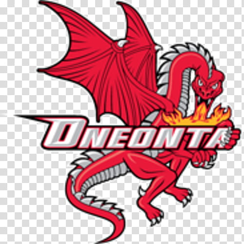 Dragon Logo, Suny Oneonta, State University Of New York System, State University Of New York Athletic Conference, College, Sports, Red, Symbol transparent background PNG clipart