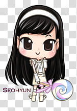 SNSD Seohyun Kissing you Chibi transparent background PNG clipart