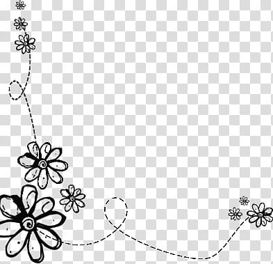 Cute Borders, silver and black floral necklace transparent background PNG clipart