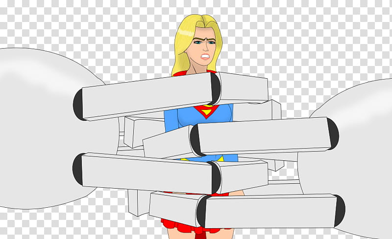 gray robot arms holding Supergirl illustration transparent background PNG clipart