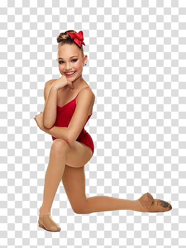 Maddie Ziegler, woman wearing red one-piece bathing suit transparent background PNG clipart