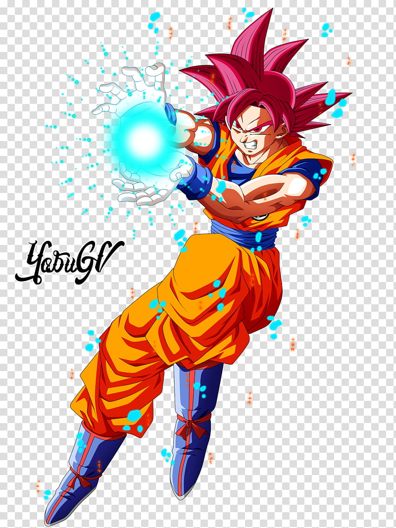 Goku Ssj God Red, Dragon Ball Super Son Goku Super Saiyan God forming  kamehame wave illustration transparent background PNG clipart