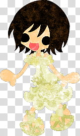 The icons of cute girls in cute dress, asaagao-girl- transparent background PNG clipart