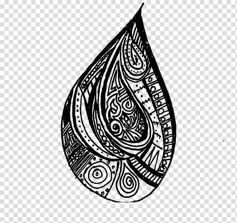 IsaSecret, teardrop-shaped black mandala art transparent background PNG clipart