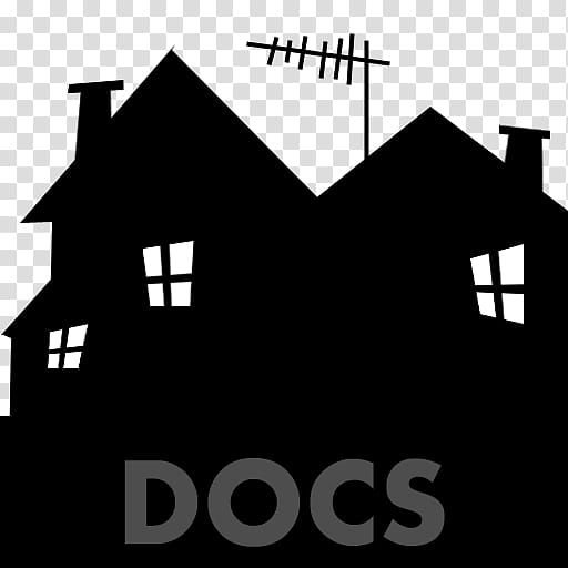 Town, black Docs house illustration transparent background PNG clipart